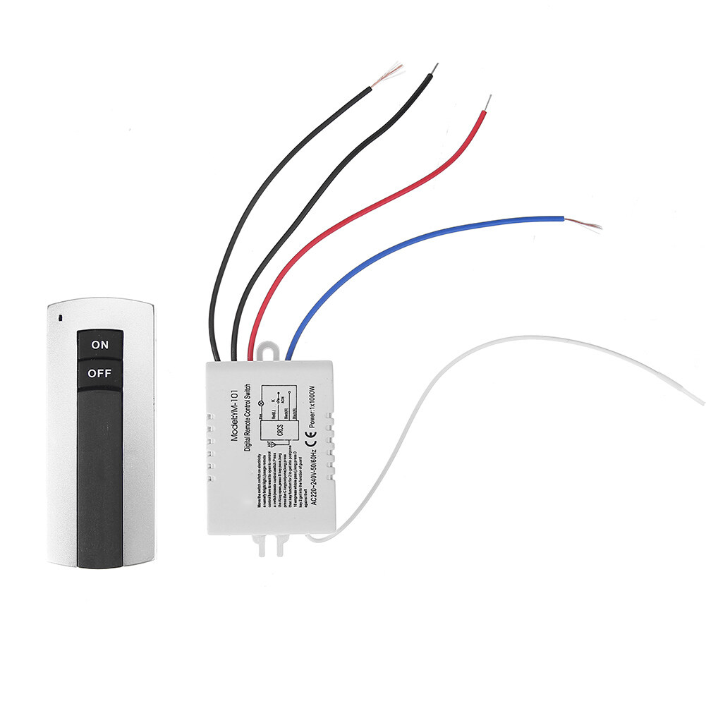 1 Channel ON/OFF 220V Digital Wireless Remote Control Switch for Light Lamp