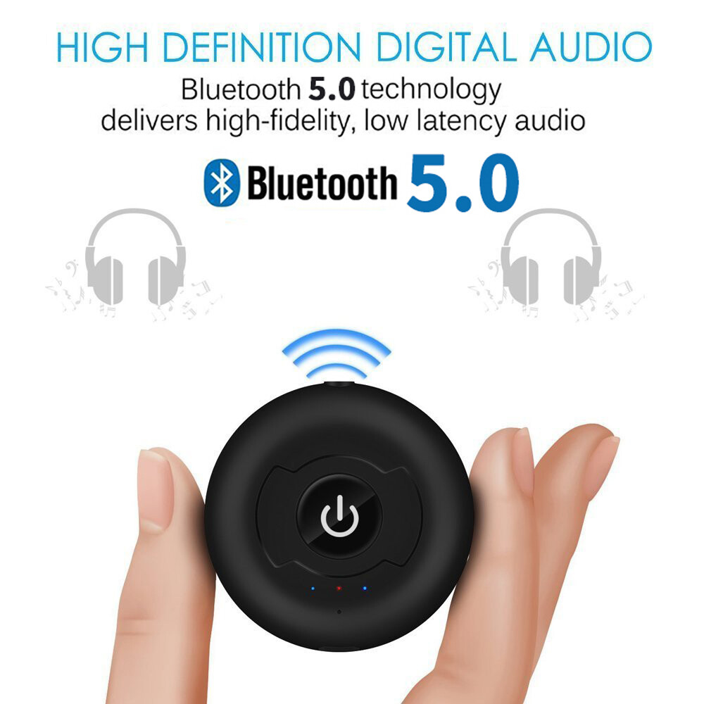 Bộ phát âm thanh vaorlo Bluetooth 5.0, đầu chuyển đổi không dây đa điểm 3.5mm AUX Stereo độ trễ thấp cho PC t V, máy tính xách tay, tai nghe kết nối đa điểm [có thể kết nối hai tai nghe bluetooth cùng một lúc]