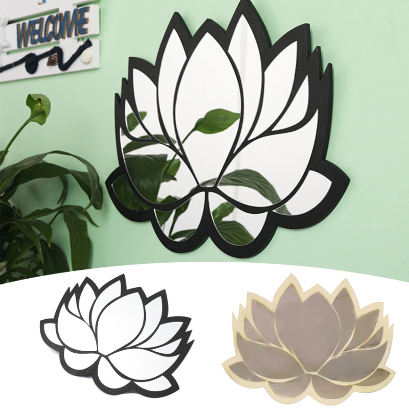 Tường Gương-Sen Hình Gương, Gương Trang Trí Dính Hai Mặt, Gương Treo Tường Gương Nghệ Thuật Trang Trí Tường Trang Trí Nhà Cửa Hành Lang Phòng Ngủ Phòng Tắm Phòng Khách