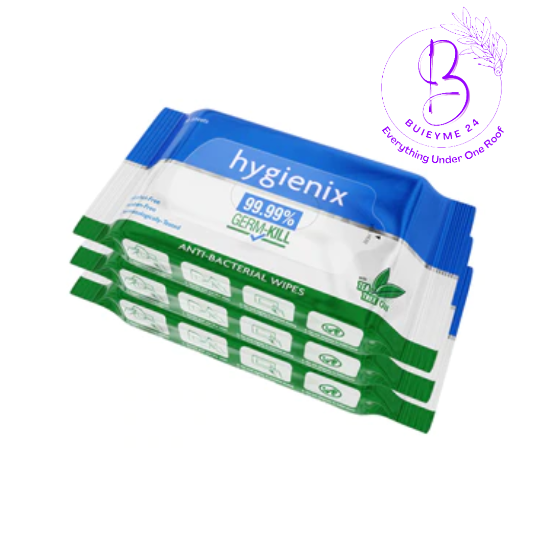 [READY STOCK] Hygienix Anti-Bacterial Wipes 20's X 3 Value Pack | Lazada