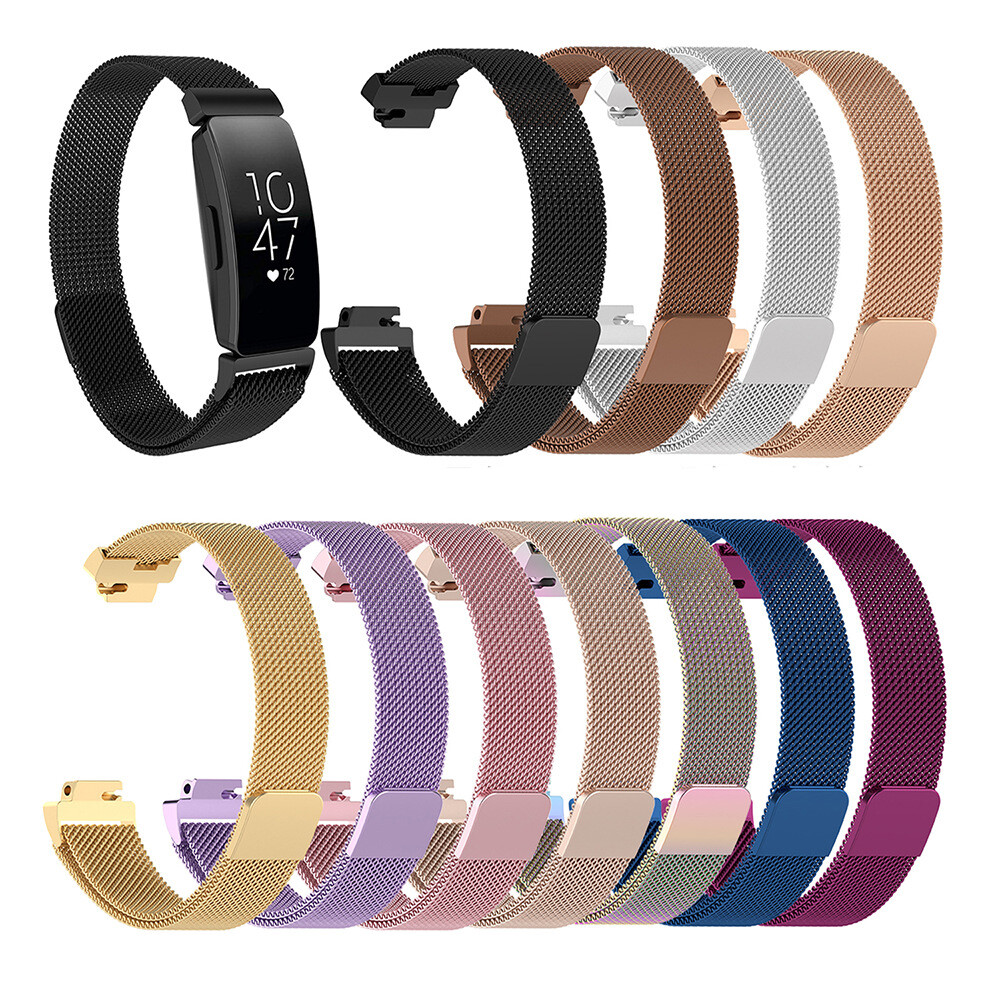Bands Replacement Compatible for Fitbit Inspire & Inspire HR Smart Watch, Milanese Loop Stainless Steel Metal Strap