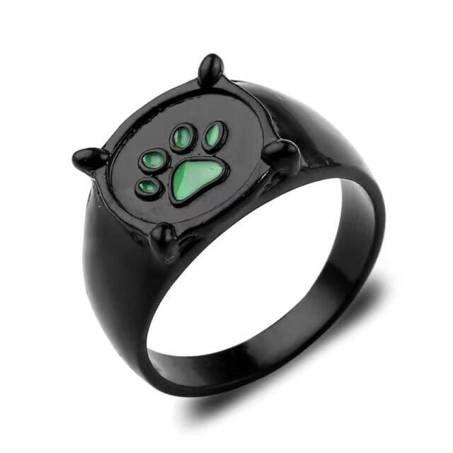 Miraculous Ladybug Cat Noir Adrien Black Paw Ring Jewellery lovely Girls 
