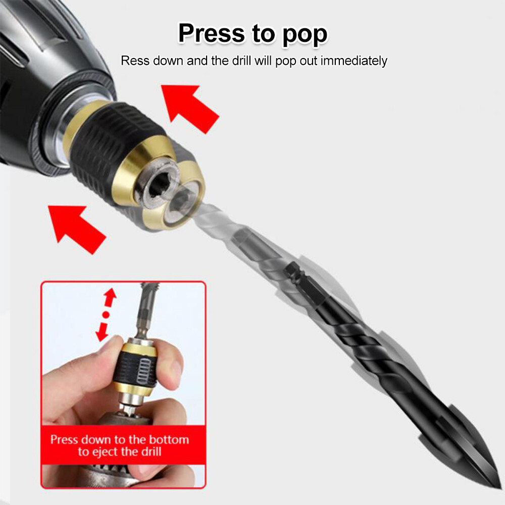 60mm Keyless Drill Chuck Screwdriver Impact Driver Adaptor 1/4 Inch Hex Shank Drill Bit Tool Quick Change Convertor Adapter Tools