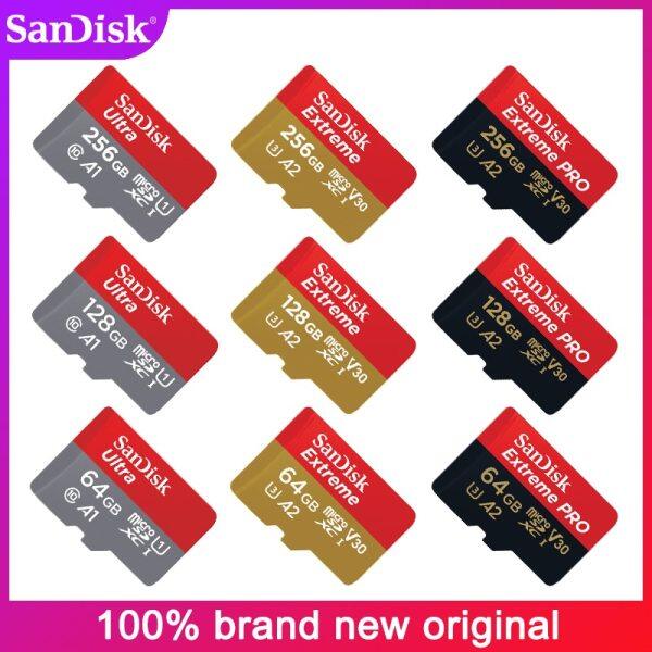 ♥Thanh Toán Khi Nhận Hàng + Thẻ SanDisk Micro SD Chính Hãng 100% Thẻ Nhớ MicroSDHC 16GB 32GB 64GB 128GB 256GB 400GB 512GB Thẻ Nhớ MicroSDXC EXTREME PRO V30 U3 4K UHD TF