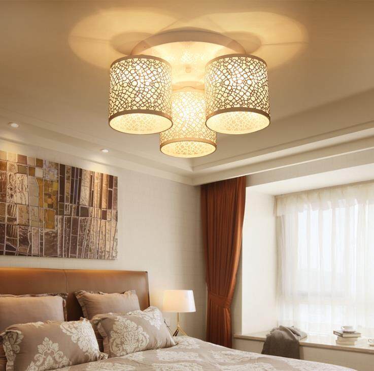 Led Modern Crystal Wrought Iron Ceiling Light Chandelier Living