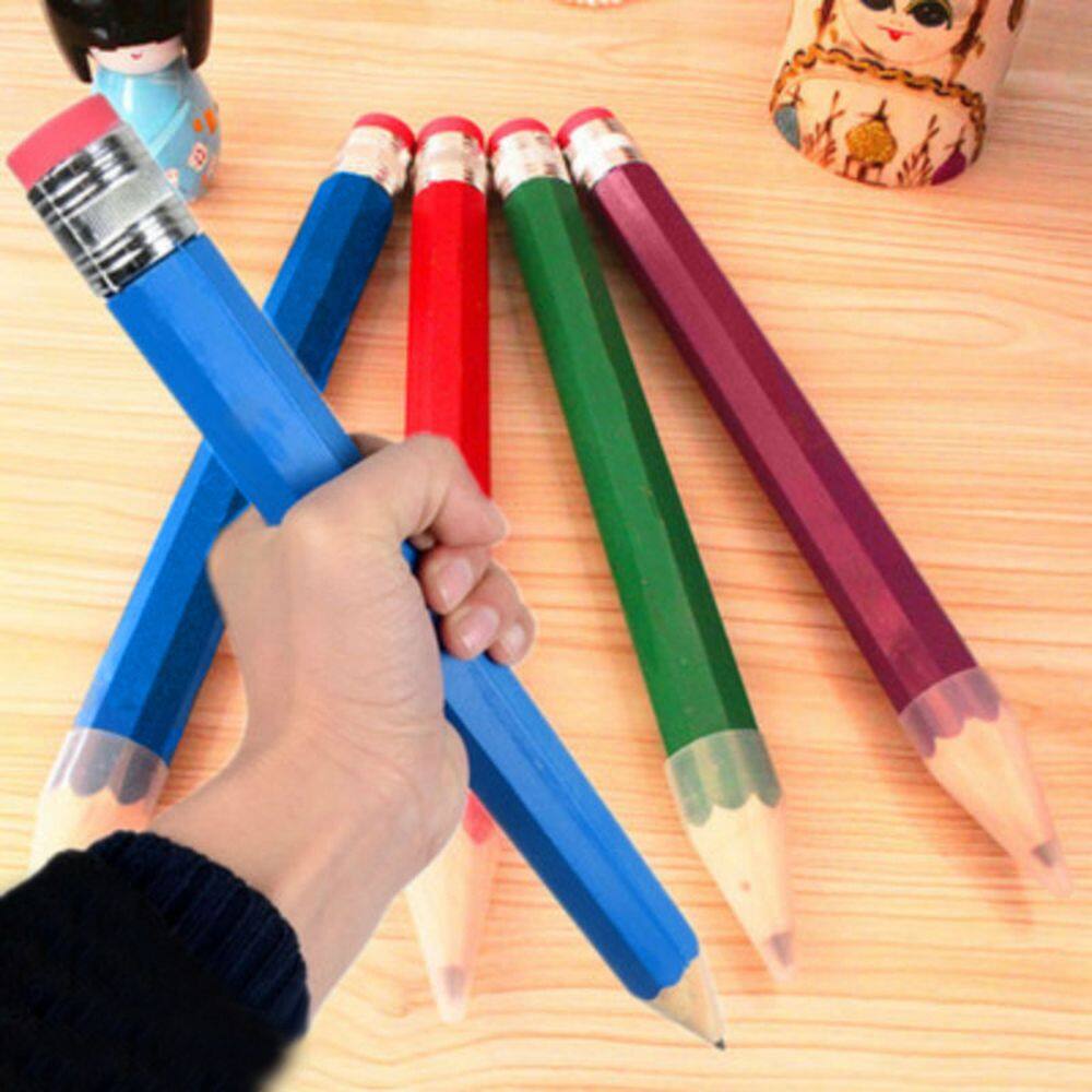 YAO06 Tiện Ích Quà Cho Trẻ Em Mới Lạ Đề Xuất Hiệu Suất Văn Phòng Phẩm Người Khổng Lồ Bút Chì Gỗ Cung Cấp Trường Học