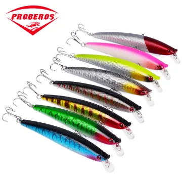 PROBEROS 10pcs 4.5″//11.5CM Fishing Lures Crankbaits Hook Minnow Baits