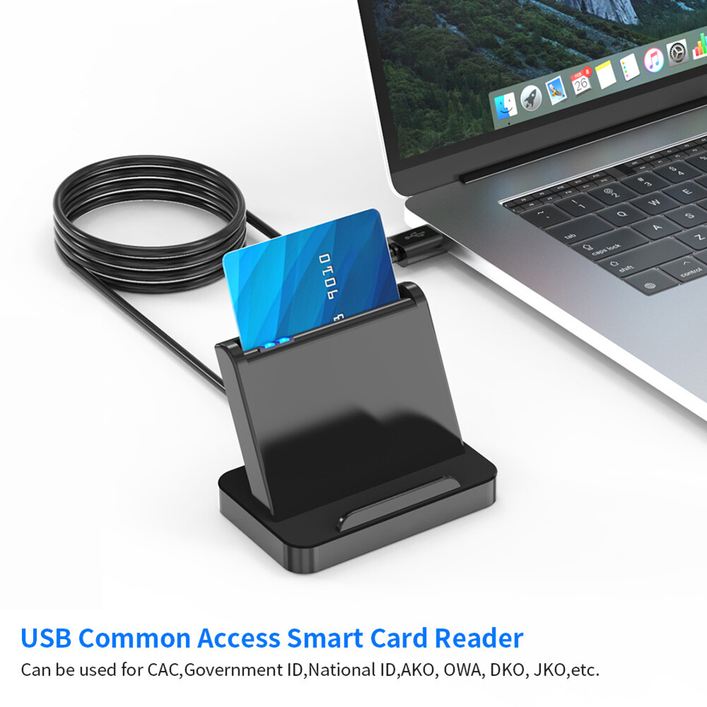 SCR816 USB Smart ID IC SIM CAC Card Reader for Windows 10 8 7 Max OS Linux