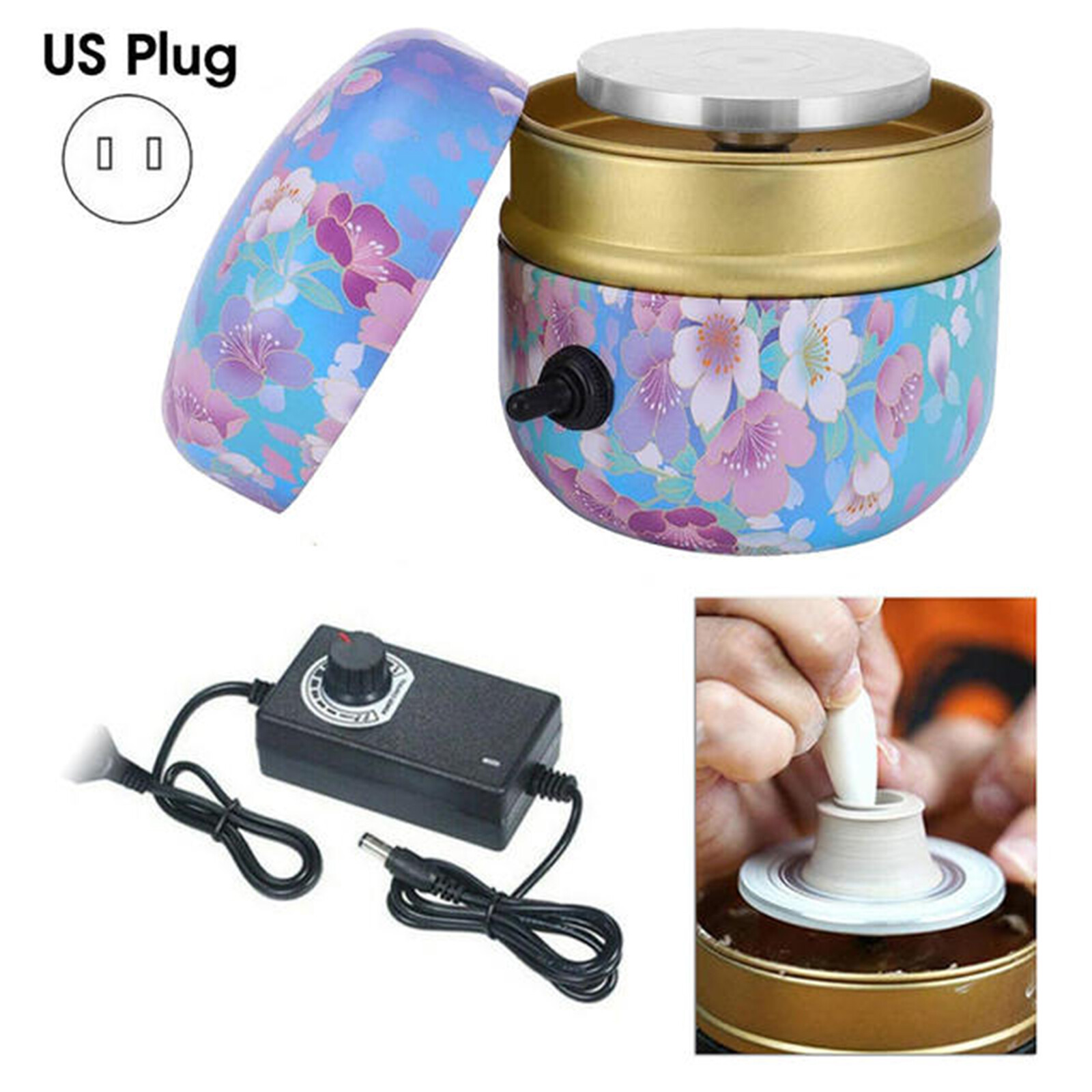 Blesiya Mini Pottery Wheel Adjustable Speed Electric Pottery Machine