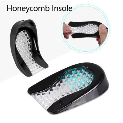 Yalil Honeycomb Silicone Gel Insoles for Spur Plantar Heel Shoe Cushion Soles Gel pad