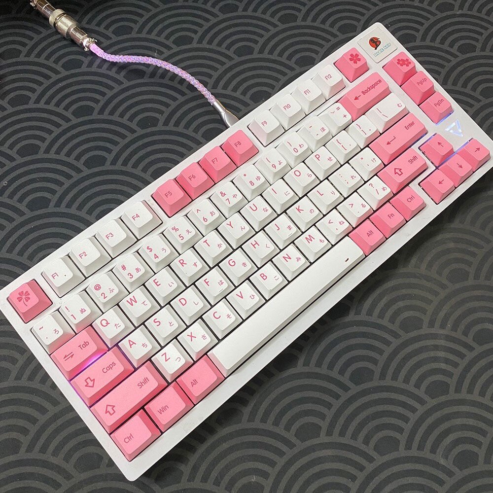 Sakura Keycaps PBT Dye-sub Cherry Profile Keycaps Custom mechanical keyboard keycaps