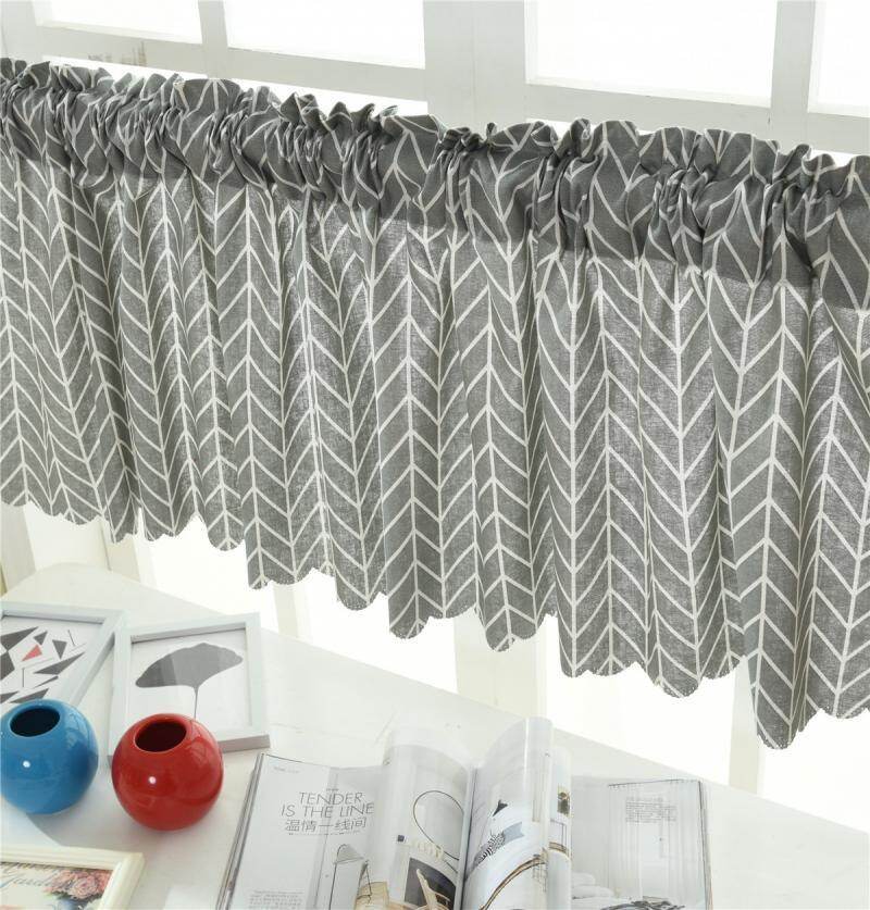 Betes 150 45cm Short Curtains For Kitchen Balcony Soild Voile