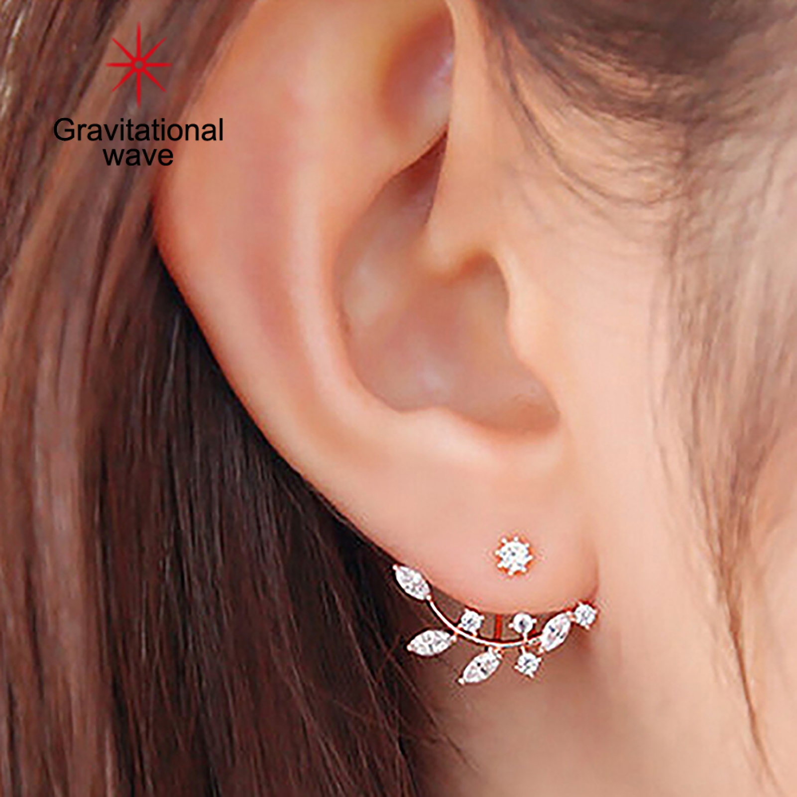 Gravitational wave 1 Pair Women Earrings Attractive Jewelry Gift Mini Women Rhinestone Ear Studs for Wedding