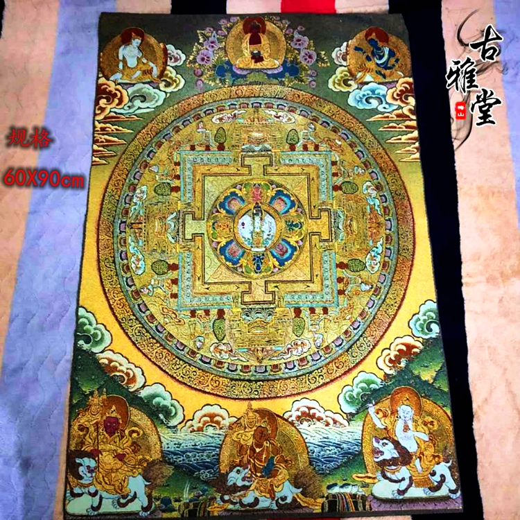 🔥 , Tranh Thangka Thêu Lụa Bức Tranh Thangka Nepal Tượng Phật Thangka Mạn Đà La