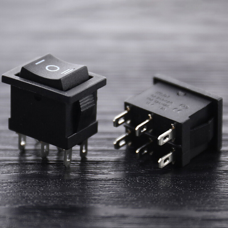 Valitoo kcd2 mini black 6pin on/off/on rocker switch boat rocker switch third gear