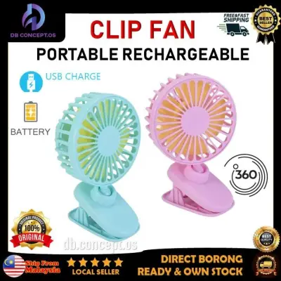 Clip Portable Mini Fan USB Powered Handheld Fan Outdoor Summer 3 Speed Air Cooling Fan for Home Offi
