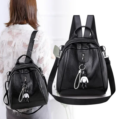 R Tube PU Leather Pocket Girl Backpacks Fashion Bag Daffodils Rivets Women Bag School Girl Backpack