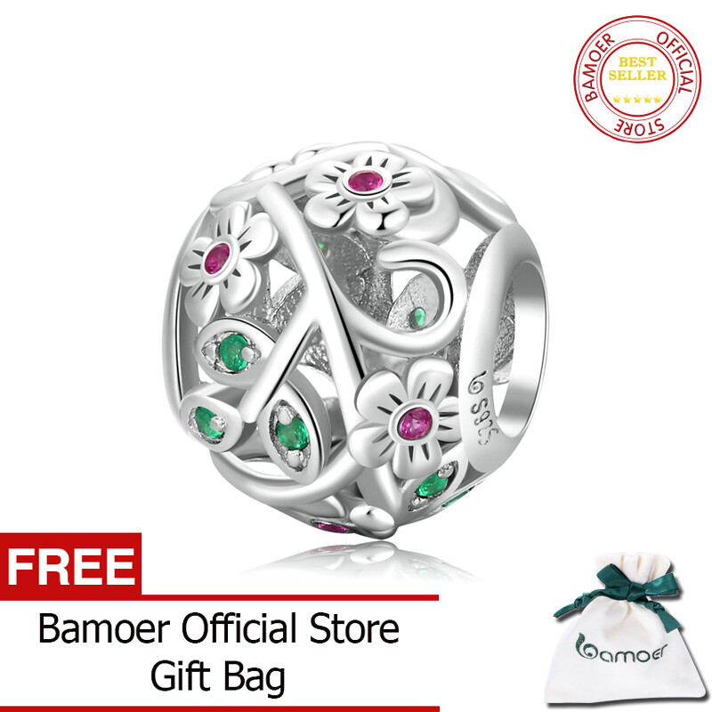 BAMOER 925 Sterling Silver Dream Garden Round Beads Charm Fit Women Original Bracelet & Bangle Spring Collection Fashion Jewelry BSC551