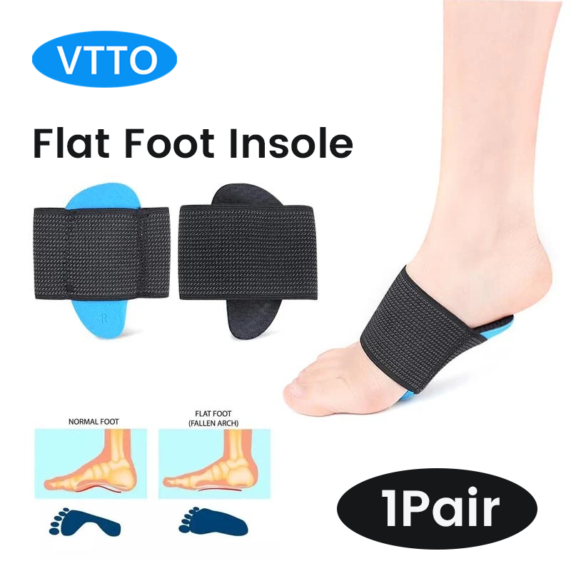 VTTO 1Pair Flat Foot Correction Protector Insole Flat Orthotic Plantar Arch Support Insole Shoe Cushion Insert Orthopedic Pad Pedicura