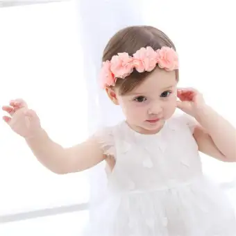Toddler Infant Baby Girl Nylon Elastic Headband Stretchy Floral