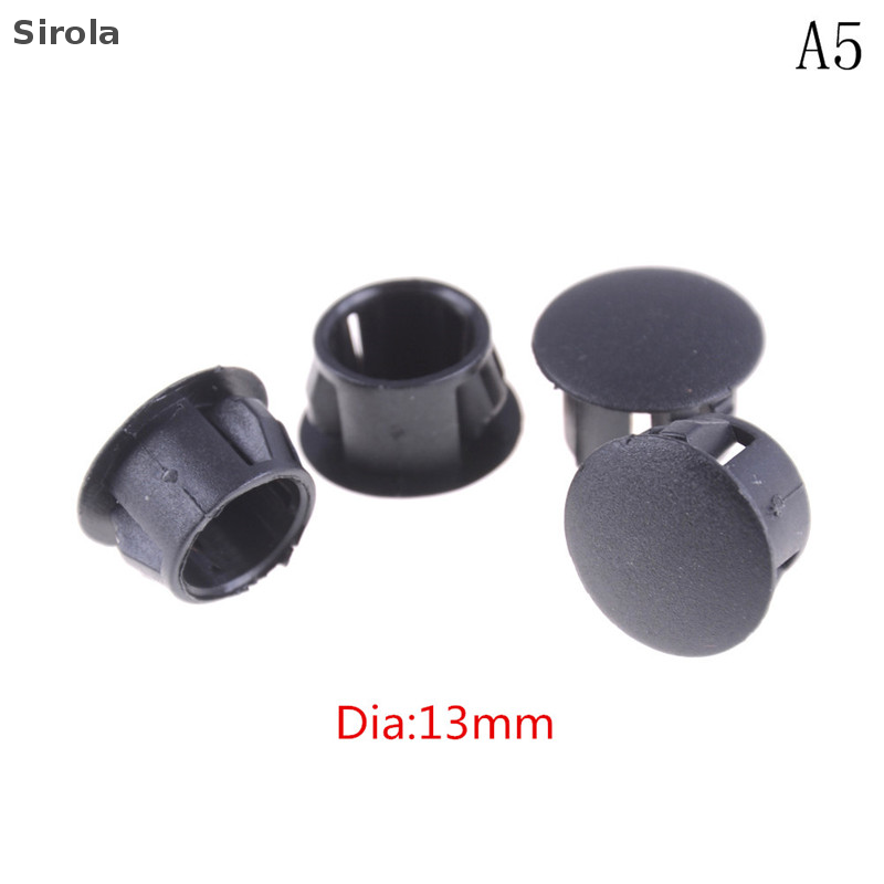 [Sirola] 4 cái nắp nắp bịt đầu ống cắm lỗ ống tròn bằng nhựa màu đen rất nhiều