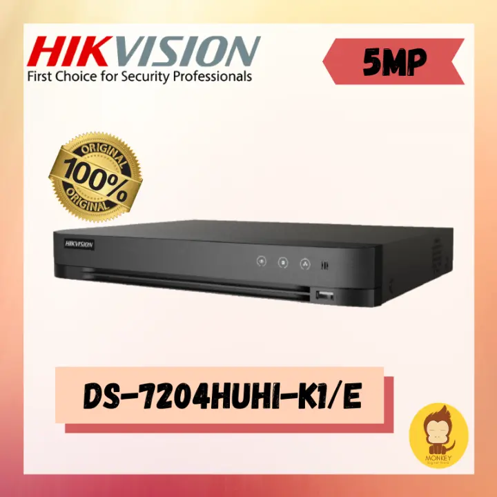 Hikvision Ds 74huhi K1 E Analog 4ch 5mp H 265 4 In 1 Support Audio Via Coaxial Cable Turbo Hd Digital Video Recording Cctv Lazada