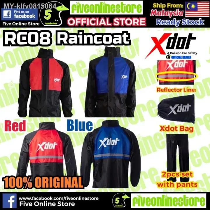 Xdot Rc08 Motorcycle Raincoat Original Baju Hujan Motor Seluar High Quality Rain Coat Rain Suite Givi Arai Honda Yamaha Lazada