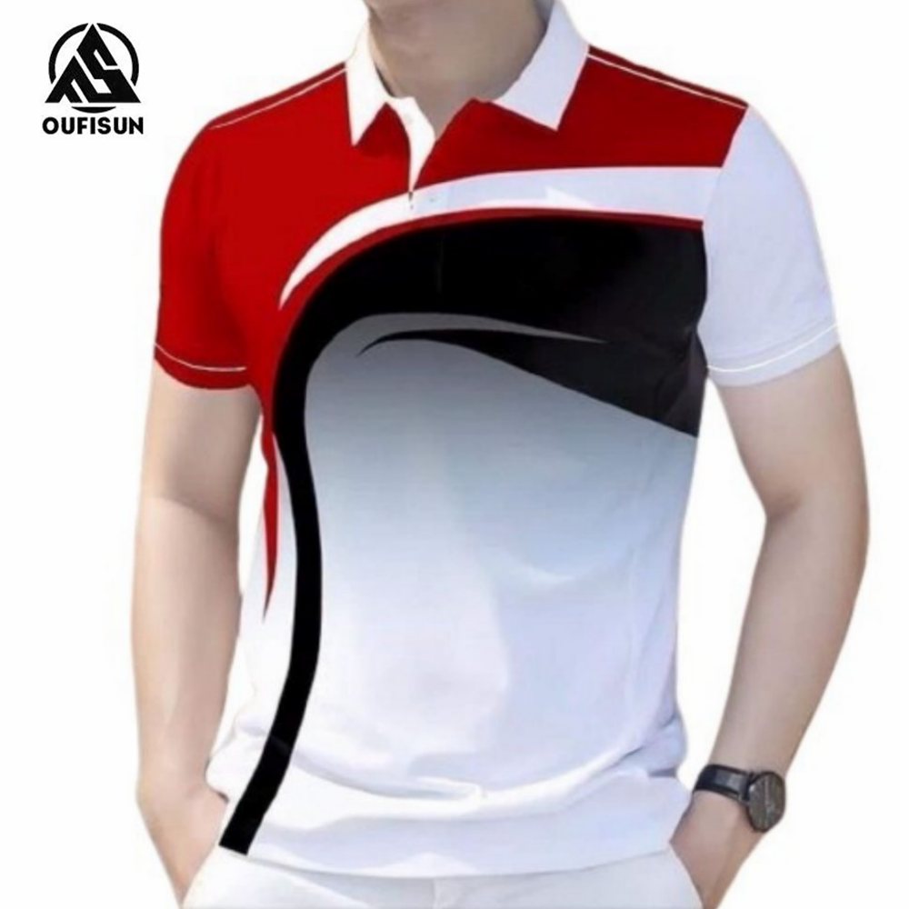 Trendy Men's Polo Shirt Brand Clothing Slim Men's Short Sleeve Polo