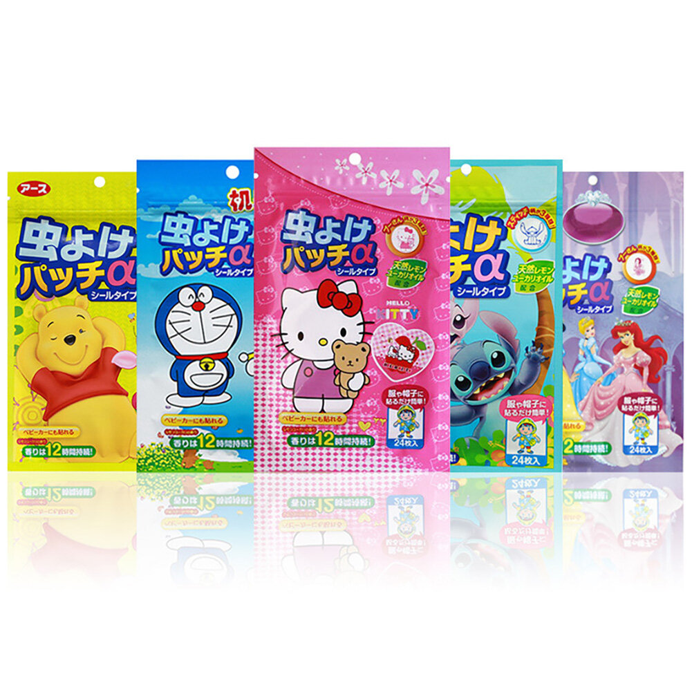 Cartoon 100% Natural Non Toxic Mosquito Repellent Patches Stickers Keeps Insects Far Away