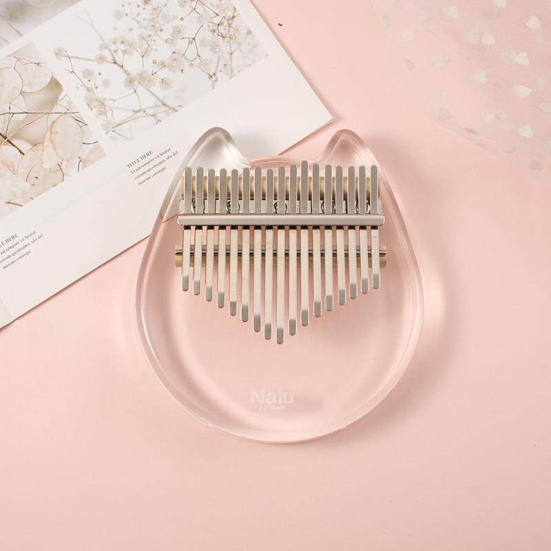 Nalu Dành Cho Giới Trẻ 17 Phím Kalimba Pha Lê Hình Mèo Acrylic Piano Ngón Tay Mbira Calimba Bàn Phím Trong Suốt Quà Tặng Nhạc Cụ