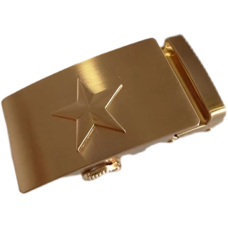 High-end three-dimensional five-star belt buckle leather belt inner belt high-grade belt buckle head automatic buckle belt for military fans