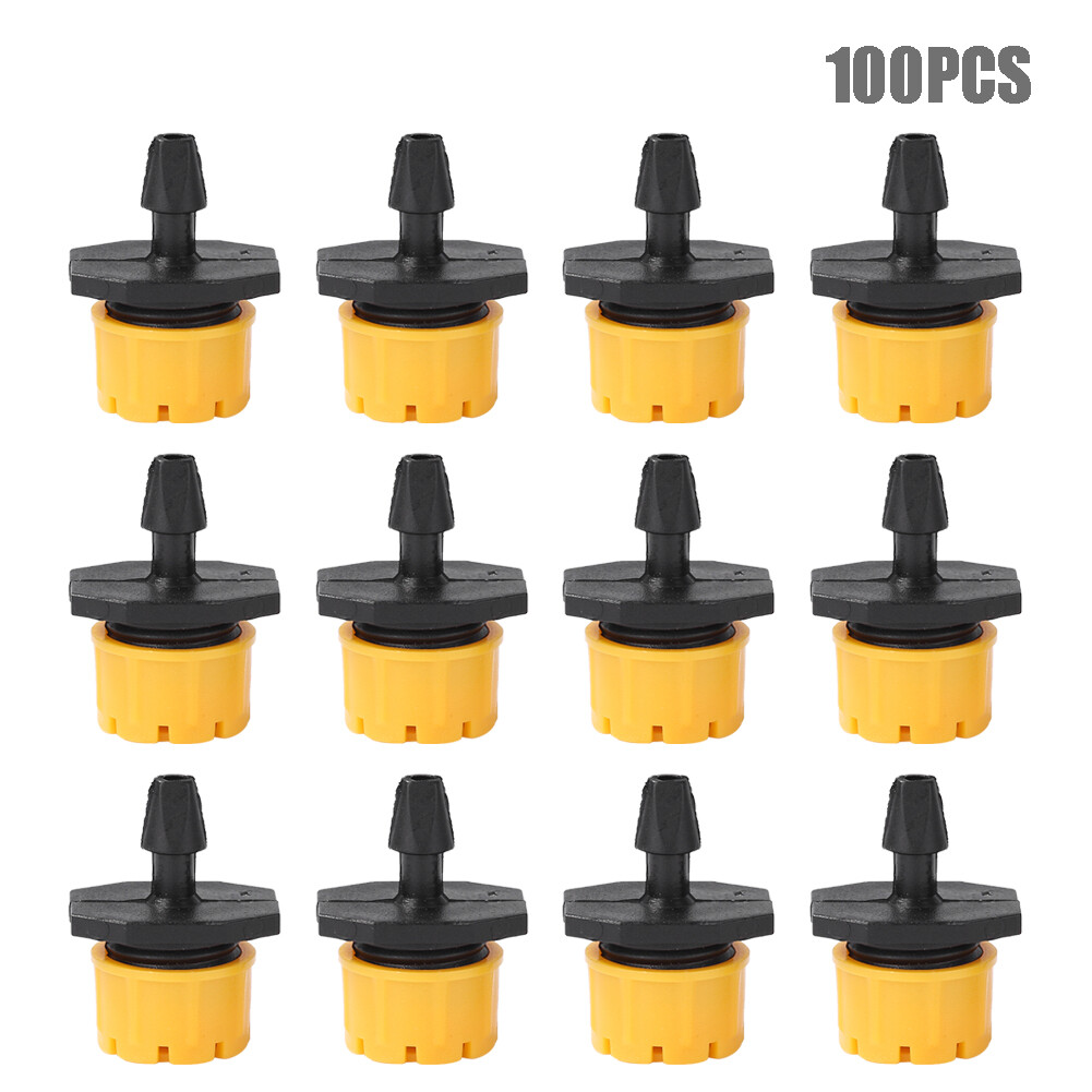 100pcs Adjustable Water Dropper Micro Flow Irrigation Hose Drip Head Kit