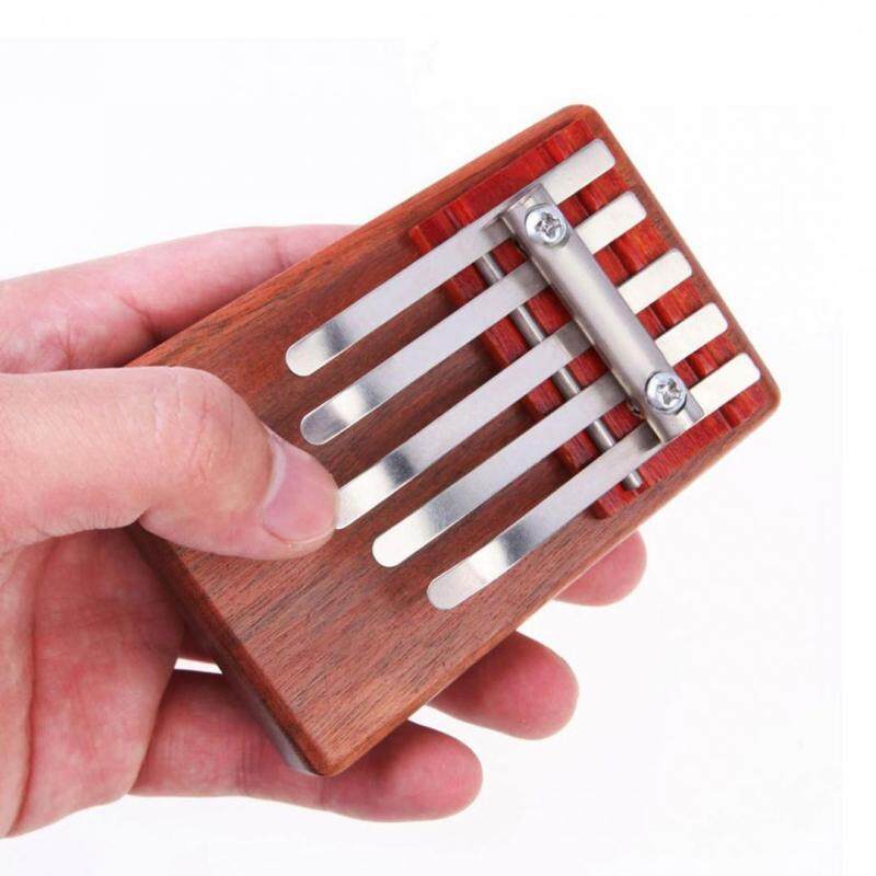 5 chìa khóa Kalimba Ngón Tay Cái Âm Nhạc Piano Gỗ Hồng Sắc Ngón Tay Bộ Gõ Bàn Phím Nhạc Cụ