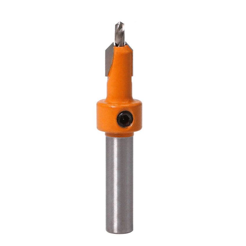 8/10mm Shank HSS Woodworking Countersink Router Bit Set Screw Extractor+Wrench Remon Demolition For Wood Milling Cutter