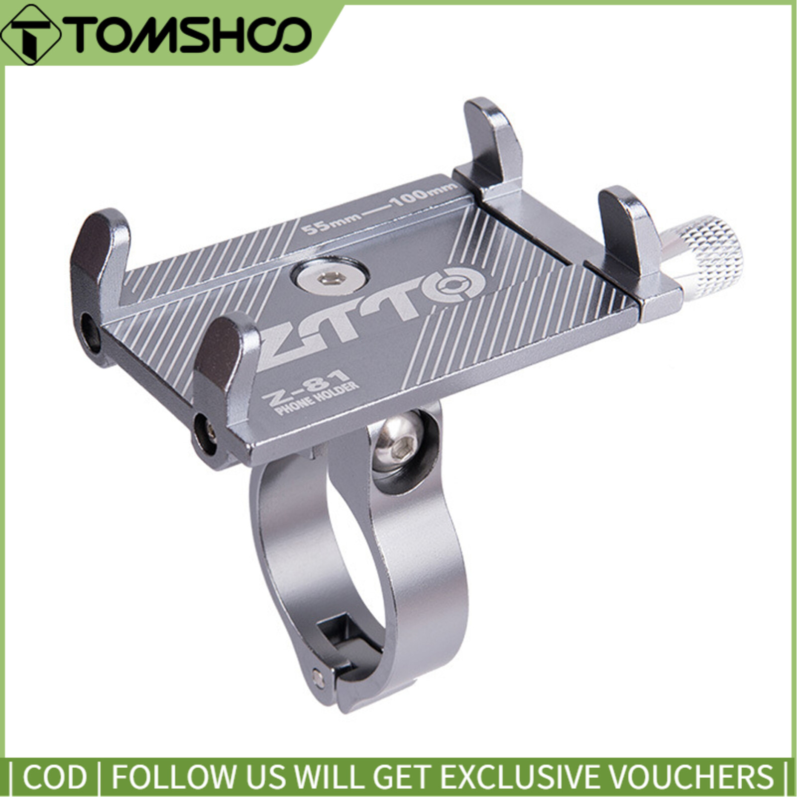 TOMSHOO Mobile Phone Holder Mount Bicycle Phone Navigation Fixed Bracket Moto Handlebar Aluminum Alloy Bike Rack