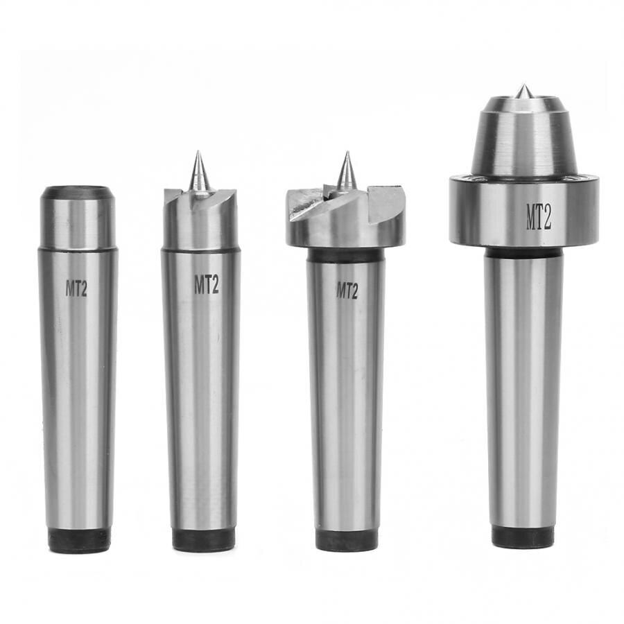 4pcs Mt1/mt2 Wood Lathe Turning Tool Spur Live Center Set Taper Tool For Wood Metalworking Bored Tailstock Lathe Milling Machine