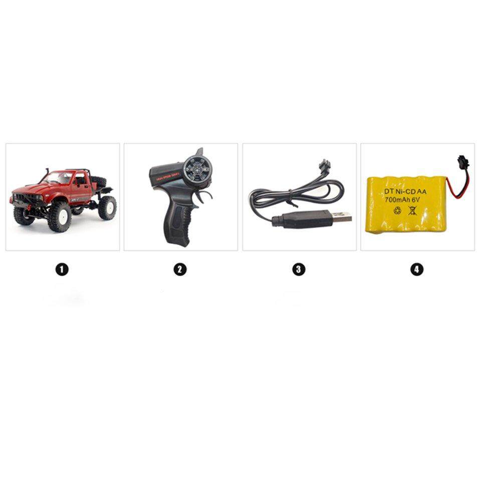 Penjual Terbaik C-14 1/16 2.4 GHz Perangkak RC Off-Road Truk Militer Mobil dengan Lampu