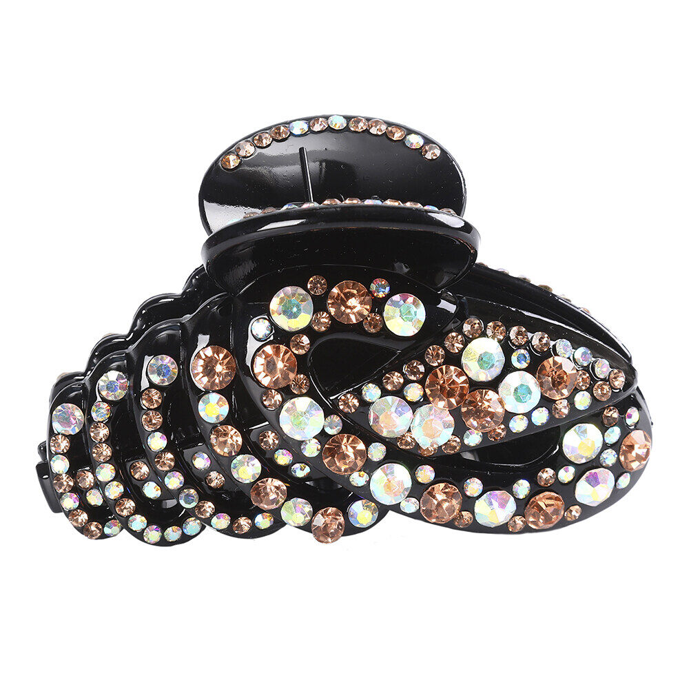 Korean Acrylic Rhinestone Hairpin Vintage Hair Claw for Women Crystal Hair Clips Hair Accessories