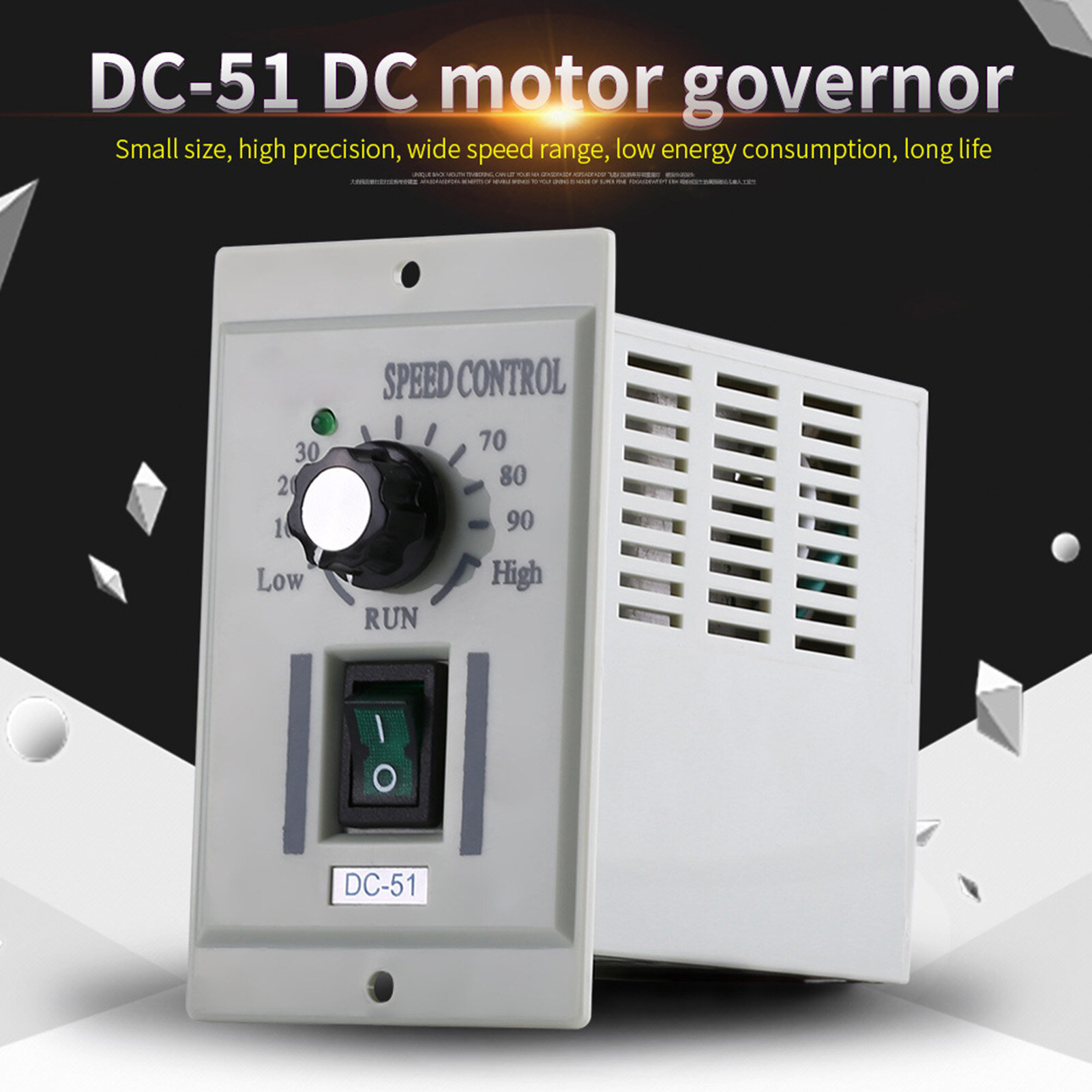 24v-90vmotor speed controller adjustable single phase motor speed controller 0.02 - 400w input ac 110v for 24v 36v 90v dc motors