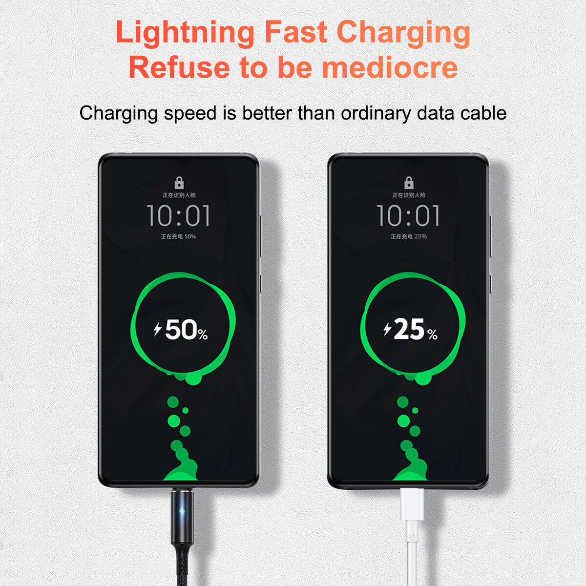 Fonken Cáp Sạc USB Ngắn 25Cm Cáp Micro USB Type C Cho Huawei Android Sạc Nhanh 2.4A Cáp Sạc Điện Thoại Có Đèn Báo