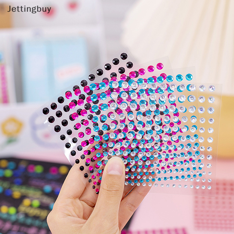 【Jettingbuy】 Flash Sale Single Grain Glue DIY Eyebrow Eye Patch Forehead Face Rhinestone Sticker