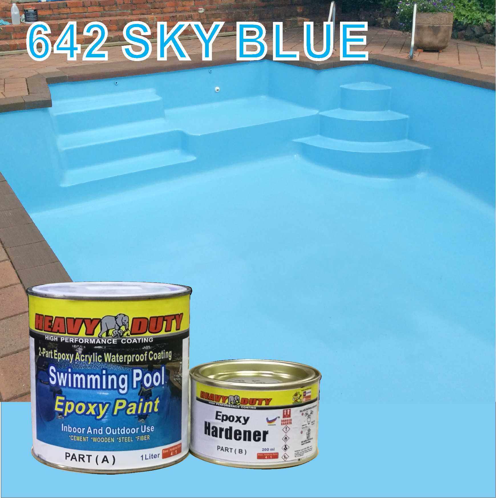 642 SKY BLUE SWIMMING POOL EPOXY PAINT Heavy Duty 2 Part Epoxy E5535083ef79bfceb0f5338016a573fc
