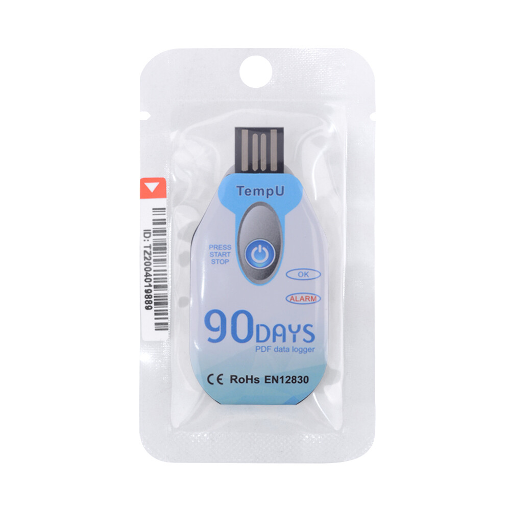 Yieryi 30 ngày/60 ngày/90 ngày dùng một lần USB nhiệt độ máy ghi dữ liệu IP67 không thấm nước xuất khẩu PDF nhiệt độ máy ghi dữ liệu cho thực phẩm và thực vật lưu trữ dây chuyền lạnh Giao thông vận tải đặc sản lưu trữ