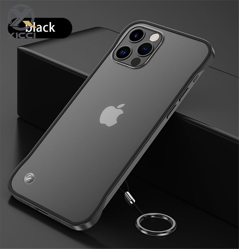 XICCI Ultra Slim Frameless Case for iPhone 12/iPhone 12 Pro/iPhone 12 mini/iPhone 12 Pro Max Transparent Matte Hard PC Phone Cases Clear Back Cover Cases