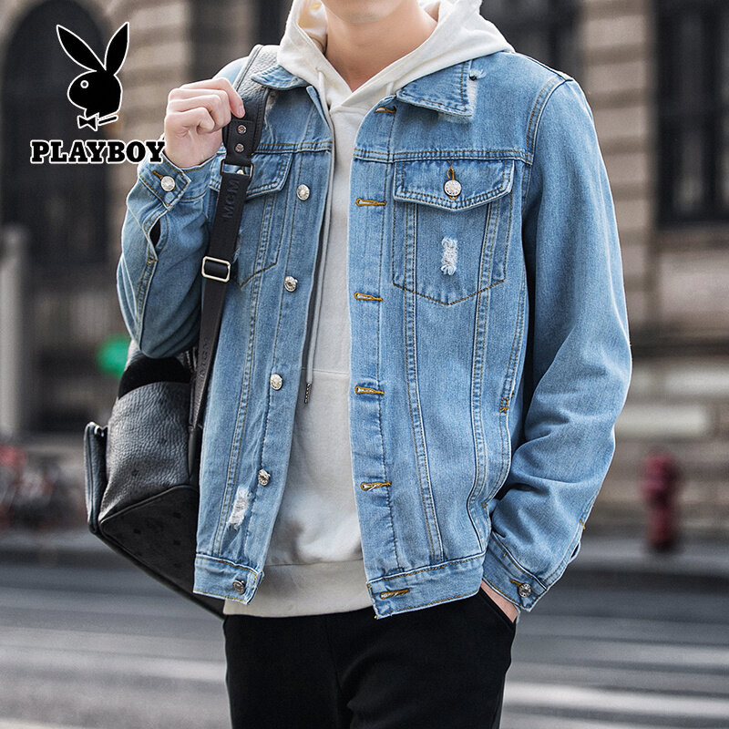 playboy denim jacket mens