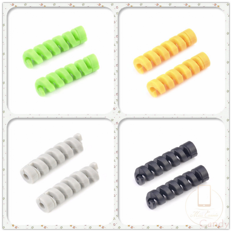 Ống Bọc Bảo Vệ Tai Nghe Sạc Usb Thích Hợp Cho Samsung Android Ống Bọc Bảo Vệ Cáp Dữ Liệu Xoắn Ốc Ống Bọc Bảo Vệ Cuộn Dây Silicon