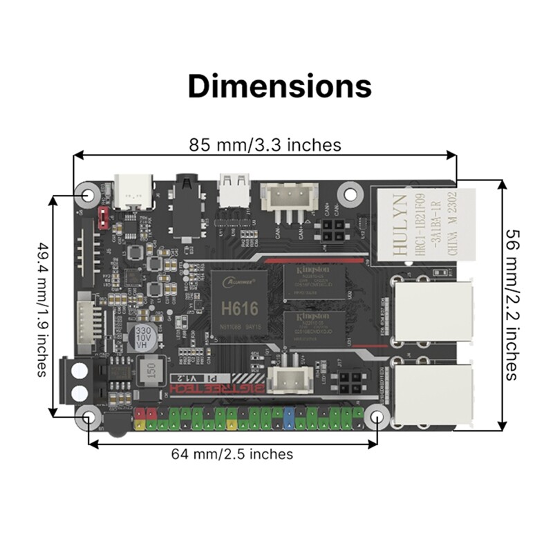 BIGTREETECH BTT PI V1.2 Quad Core Processor with 2.4G WiFi 40Pin GPIO VS Raspberry PI for Klipper I3 CoreXY 3D Printer DIy User