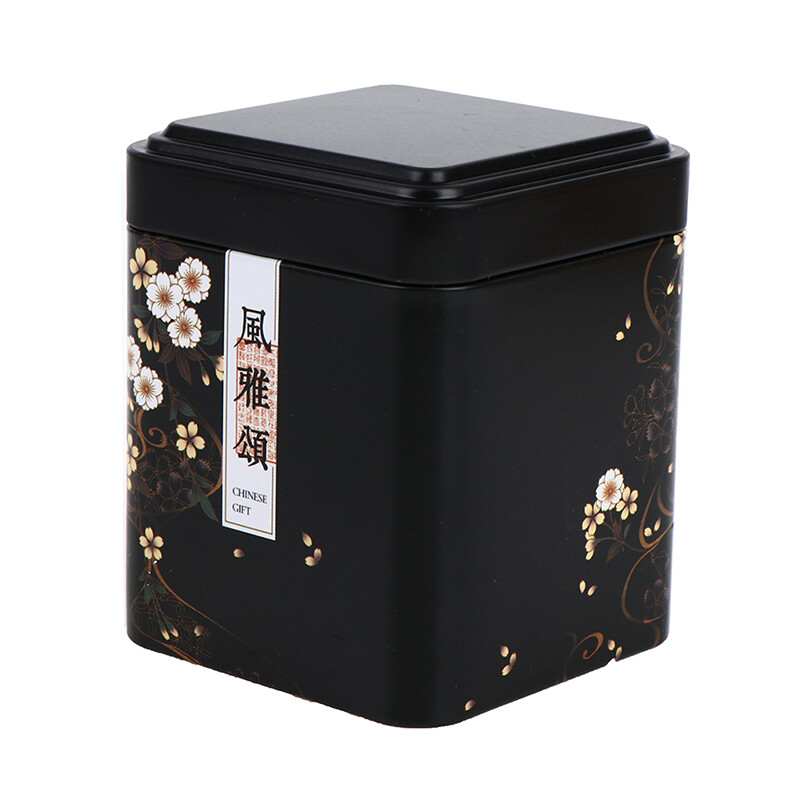 Moito Tea Sealed Box Kitchen Storage Container Jar Tin Square Can Candy Iron Vintage
