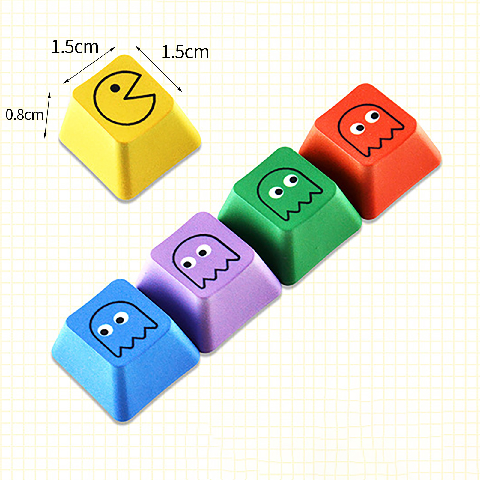 5Pcs Keycaps Comfortable Wear-resistant Ergonomic Non-fading Indeformable Replacement PBT Gaming Keyboard Key Cap for Office PBT Key Caps