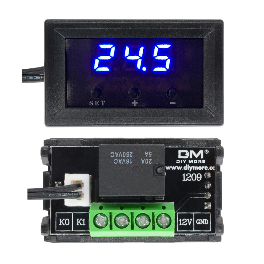 Aideepen Bộ Điều Nhiệt DC 12V-50 ~ 110 ° C Bộ Điều Khiển Nhiệt Độ W1209 Công Tắc Cảm Biến NTC